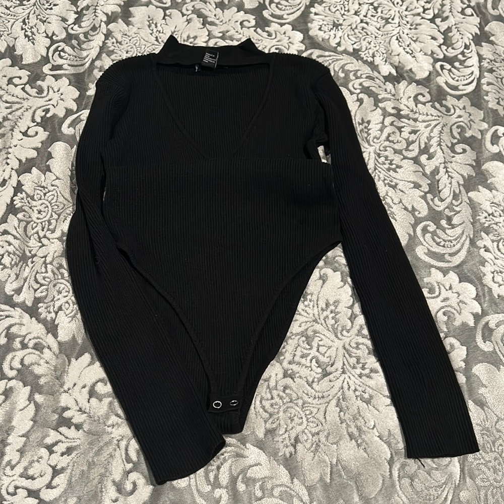 Forever21 Deep V Bodysuit